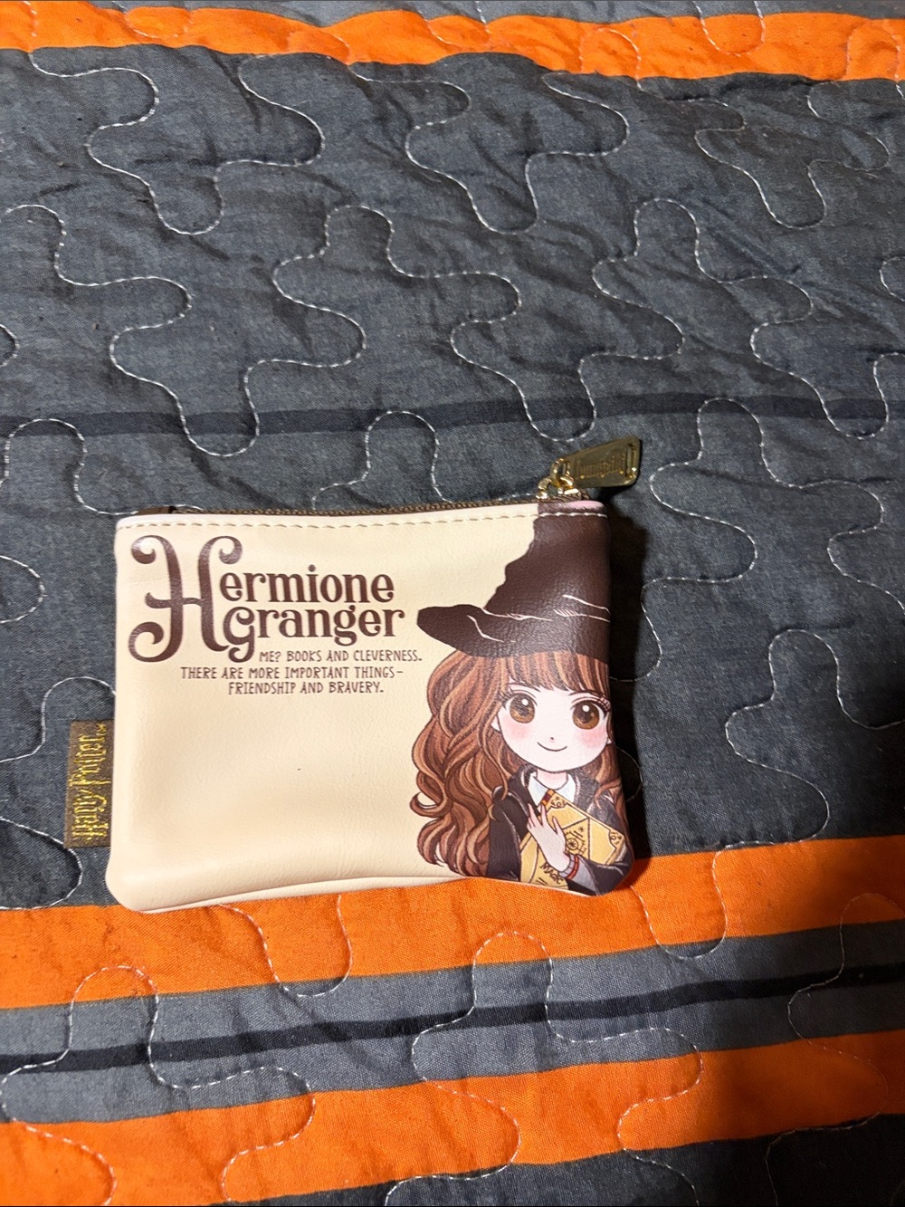 Loungefly Hermione Granger Cream and Brown Zip Pouch